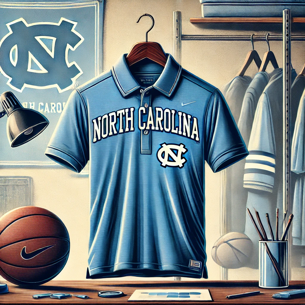 unc blue polo shirt temu